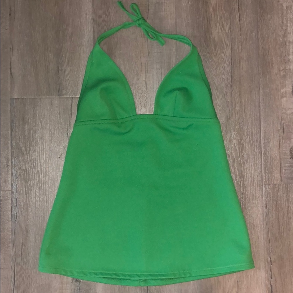 Bunny Jackson / LOVEWORN made in Santa Barbara, CA - Hand Made Halter Top -Green